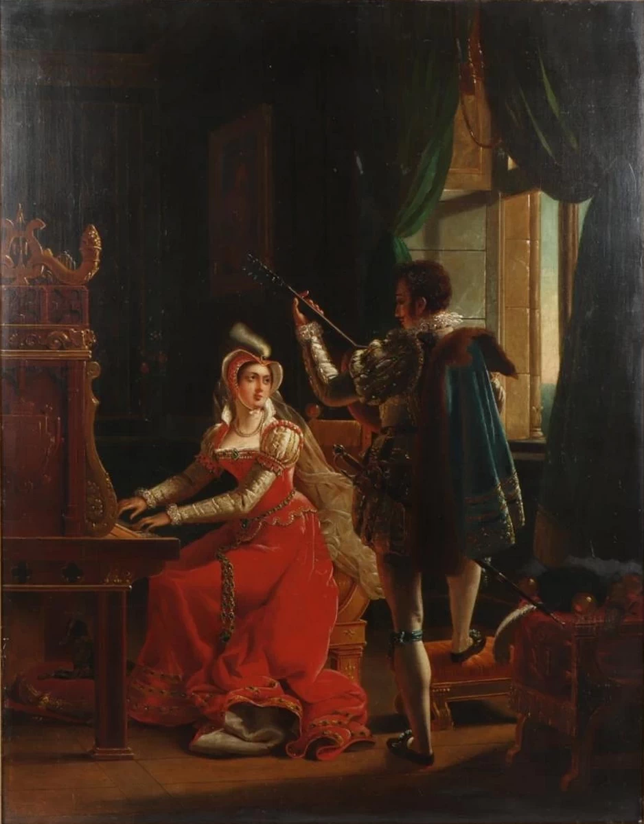 Musica. Maria Stuarda che fa musica con David Rizzio